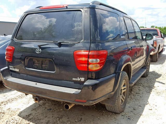 5TDZT38A54S219357 - 2004 TOYOTA SEQUOIA LI BLACK photo 4