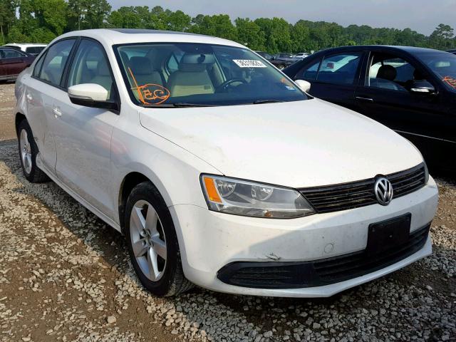 3VWLL7AJXCM377860 - 2012 VOLKSWAGEN JETTA TDI WHITE photo 1