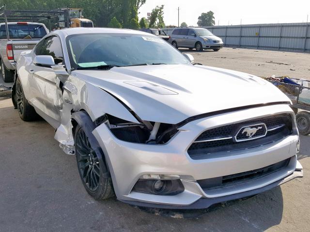 1FA6P8CFXF5316222 - 2015 FORD MUSTANG GT SILVER photo 1