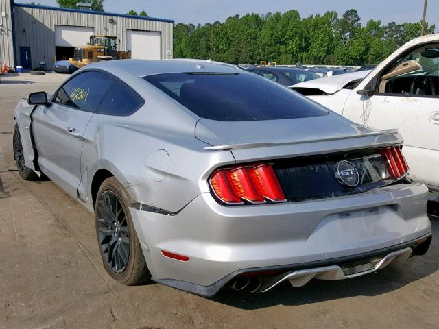 1FA6P8CFXF5316222 - 2015 FORD MUSTANG GT SILVER photo 3