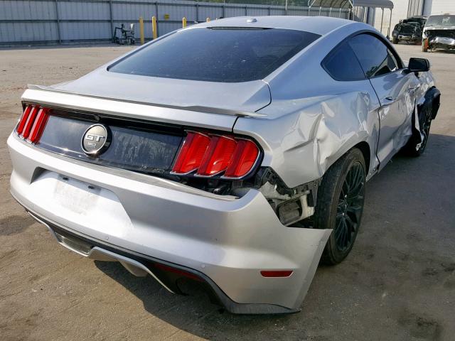 1FA6P8CFXF5316222 - 2015 FORD MUSTANG GT SILVER photo 4