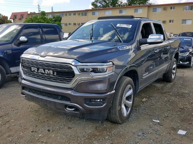 1C6SRFHT9KN549838 - 2019 RAM 1500 LIMIT CHARCOAL photo 2