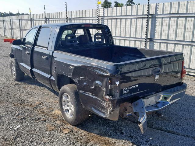 1D7HE48N55S237645 - 2005 DODGE DAKOTA QUA BLACK photo 3