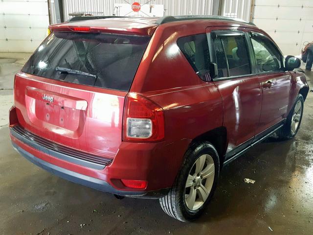 1J4NT1FA9BD137723 - 2011 JEEP COMPASS SP 勃艮第红 照片 4