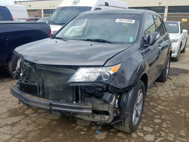 2HNYD2H6XBH550004 - 2011 ACURA MDX TECHNO GRAY photo 2