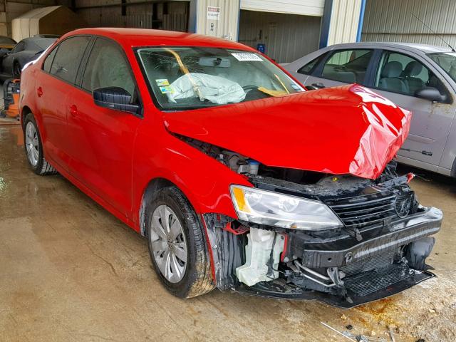 3VW2K7AJ3EM257528 - 2014 VOLKSWAGEN JETTA BASE RED photo 1