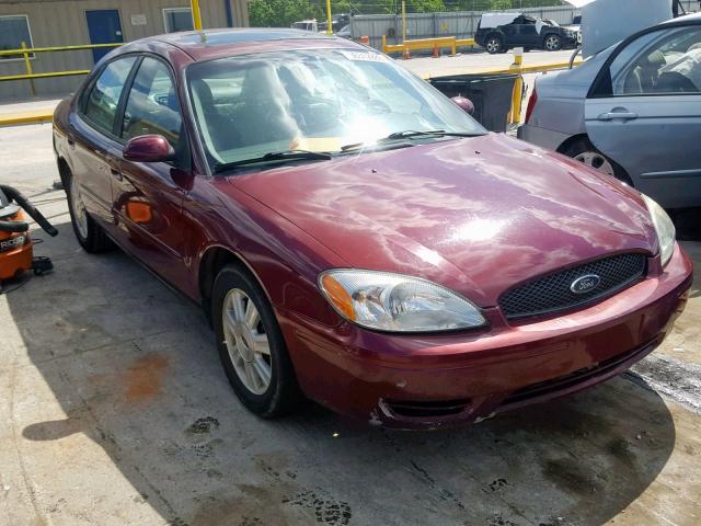 1FAFP56U35A249378 - 2005 FORD TAURUS SEL RED photo 1