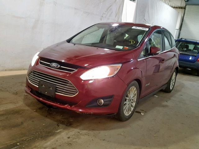 1FADP5BU5FL116107 - 2015 FORD C-MAX SEL RED photo 2