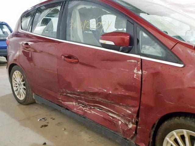 1FADP5BU5FL116107 - 2015 FORD C-MAX SEL RED photo 9