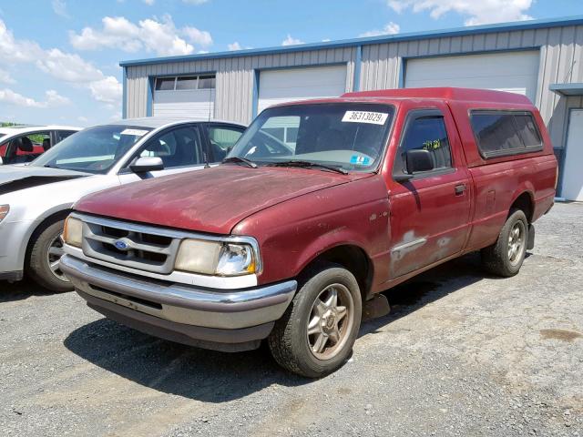 1FTCR10A2TUD39647 - 1996 FORD RANGER RED photo 2