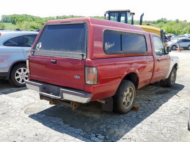 1FTCR10A2TUD39647 - 1996 FORD RANGER RED photo 4