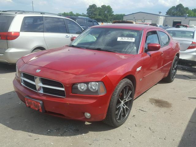 2B3CA3CV5AH287482 - 2010 DODGE CHARGER SX RED photo 2