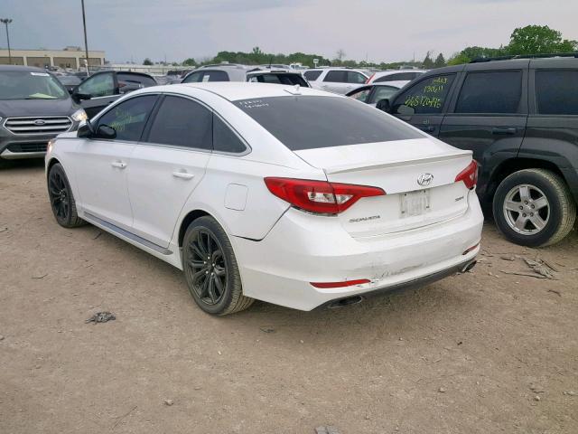 5NPE34AF8HH439212 - 2017 HYUNDAI SONATA SPO WHITE photo 3