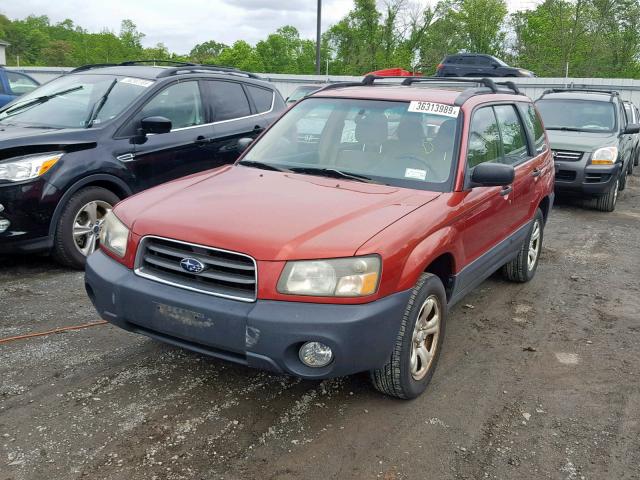 JF1SG63615G733900 - 2005 SUBARU FORESTER 2 MAROON photo 2