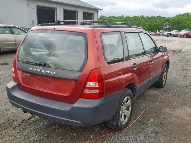 JF1SG63615G733900 - 2005 SUBARU FORESTER 2 MAROON photo 4