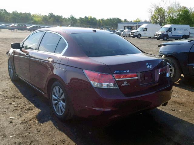 1HGCP2F80CA063195 - 2012 HONDA ACCORD EXL RED photo 3