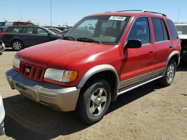 KNDJB723X25119212 - 2002 KIA SPORTAGE RED photo 2