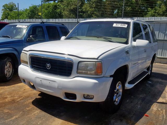 1GYEK63R3YR219128 - 2000 CADILLAC ESCALADE L WHITE photo 2