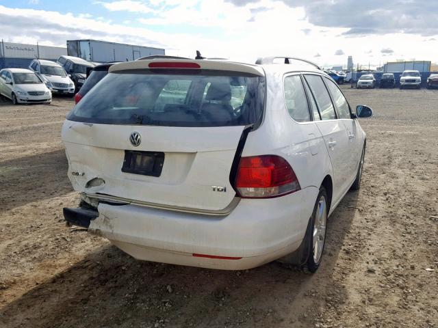 3VWTL8AJ6AM660419 - 2010 VOLKSWAGEN JETTA TDI WHITE photo 4