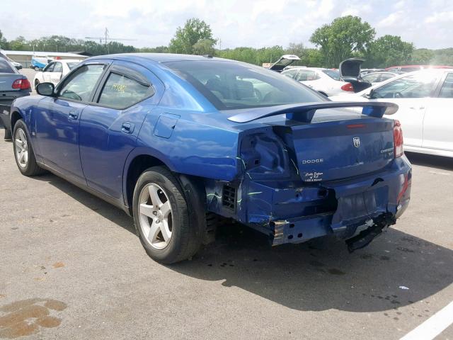 2B3KA33V09H622350 - 2009 DODGE CHARGER SX BLUE photo 3