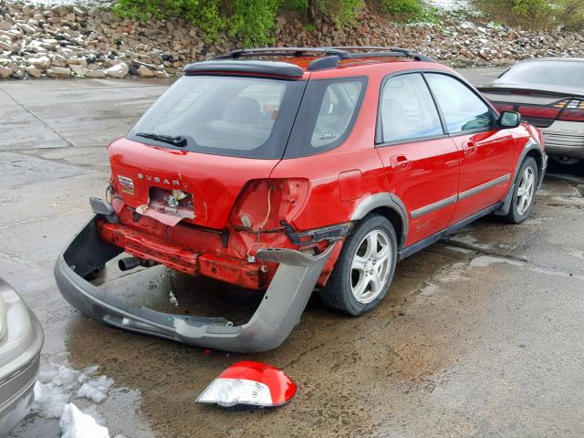 JF1GG68514H804995 - 2004 SUBARU IMPREZA OU RED photo 4