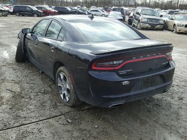 2C3CDXJG3GH341523 - 2016 DODGE CHARGER SX BLACK photo 3