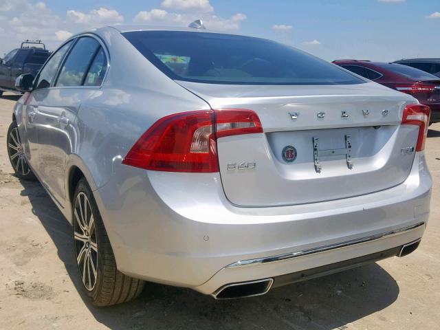 LYV402TK1HB149929 - 2017 VOLVO S60 PREMIE SILVER photo 3