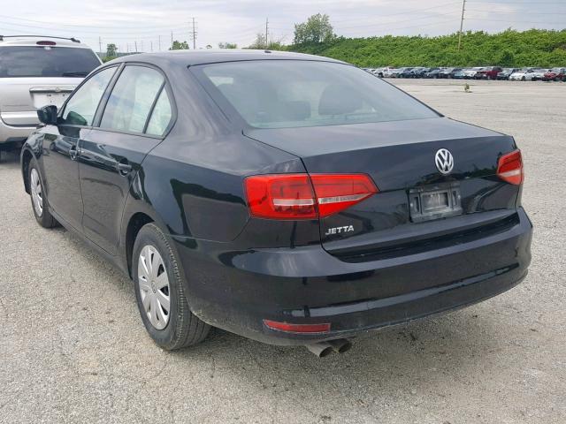 3VW2K7AJ4FM307094 - 2015 VOLKSWAGEN JETTA BASE 黑色 照片 3