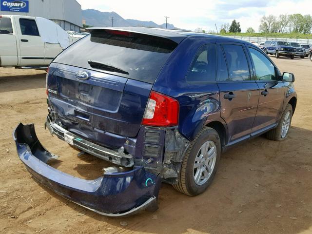 2FMDK3GC3BBB44295 - 2011 FORD EDGE SE BLUE photo 4