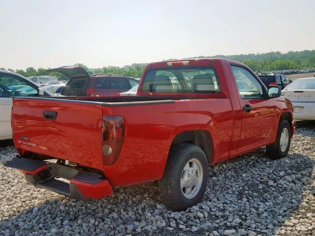 1GCCS148768205967 - 2006 CHEVROLET COLORADO RED photo 4