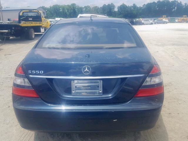 WDDNG71X67A072014 - 2007 MERCEDES-BENZ S 550 BLUE photo 9