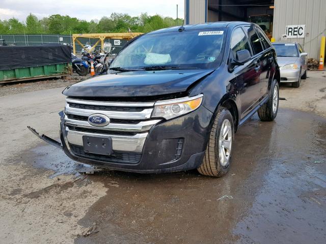 2FMDK4GC2EBB51748 - 2014 FORD EDGE SE BLACK photo 2