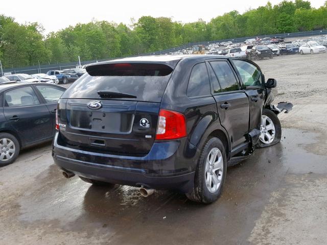 2FMDK4GC2EBB51748 - 2014 FORD EDGE SE BLACK photo 4