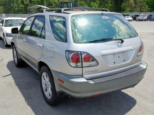 JTJGF10U610092459 - 2001 LEXUS RX 300 SILVER photo 3