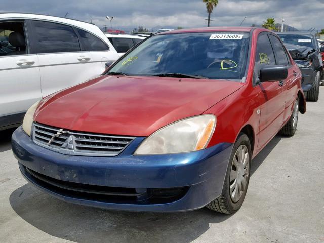 JA3AJ26E76U057845 - 2006 MITSUBISHI LANCER ES RED photo 2