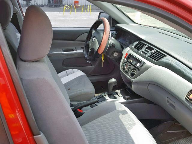 JA3AJ26E76U057845 - 2006 MITSUBISHI LANCER ES RED photo 5