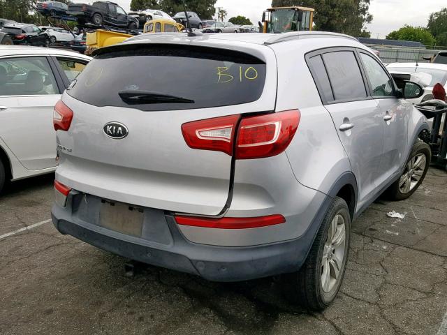 KNDPB3A21C7262373 - 2012 KIA SPORTAGE B SILVER photo 4