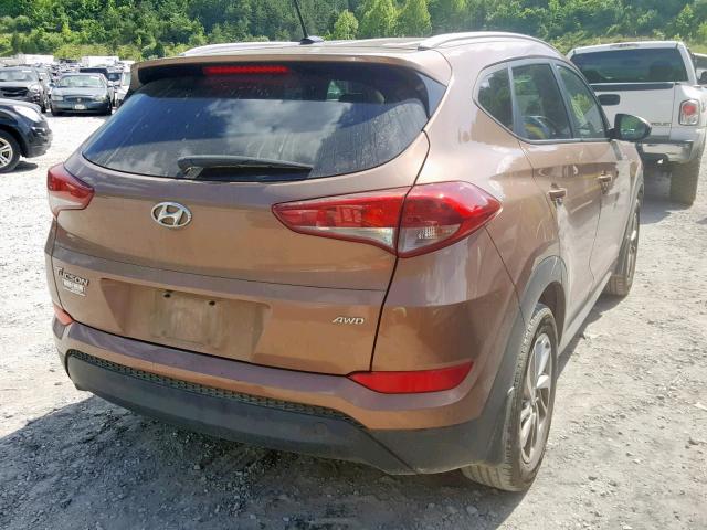 KM8J3CA46HU387748 - 2017 HYUNDAI TUCSON LIM BROWN photo 4