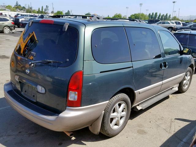 4N2ZN17T31D812642 - 2001 NISSAN QUEST GLE GREEN photo 4
