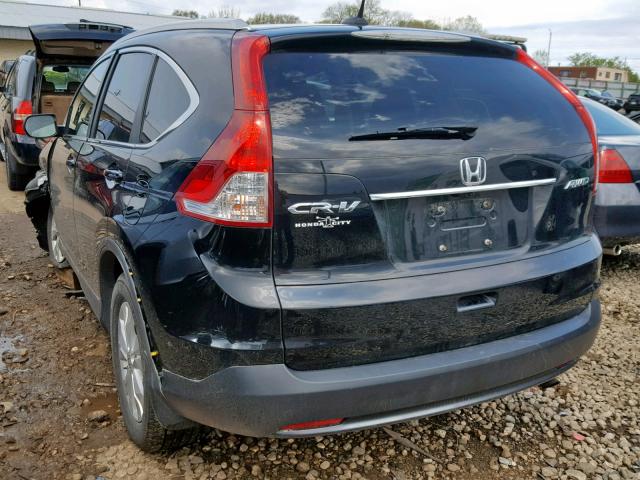 5J6RM4H77DL056472 - 2013 HONDA CR-V EXL BLACK photo 3