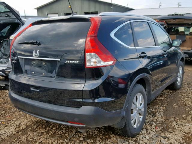 5J6RM4H77DL056472 - 2013 HONDA CR-V EXL BLACK photo 4