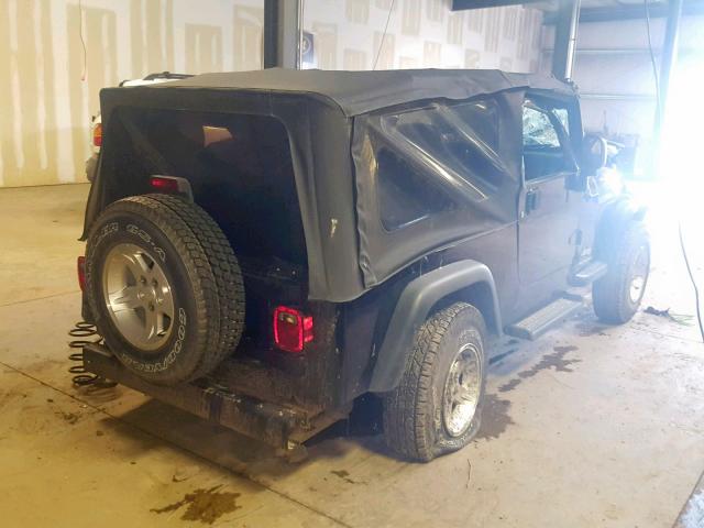 1J4FA44S86P712440 - 2006 JEEP WRANGLER / BLACK photo 4