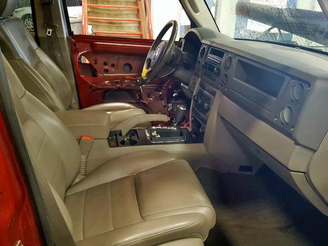 1J8HG48N26C175226 - 2006 JEEP COMMANDER წითელი ფოტო 5