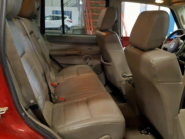 1J8HG48N26C175226 - 2006 JEEP COMMANDER წითელი ფოტო 6