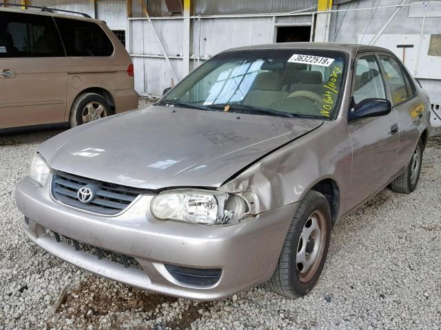 1NXBR12E12Z643445 - 2002 TOYOTA COROLLA CE GOLD photo 2