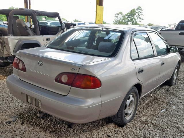 1NXBR12E12Z643445 - 2002 TOYOTA COROLLA CE GOLD photo 4