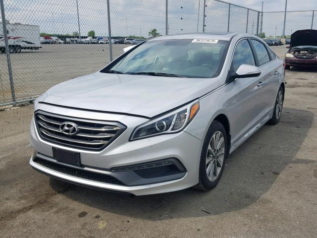 5NPE34AF5HH504520 - 2017 HYUNDAI SONATA SPO SILVER photo 2