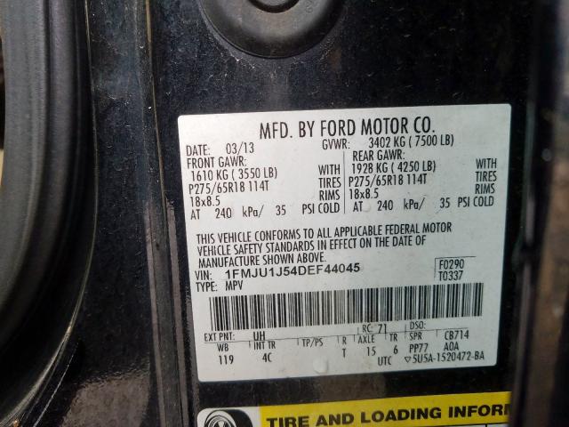 1FMJU1J54DEF44045 - 2013 FORD EXPEDITION XLT  photo 10