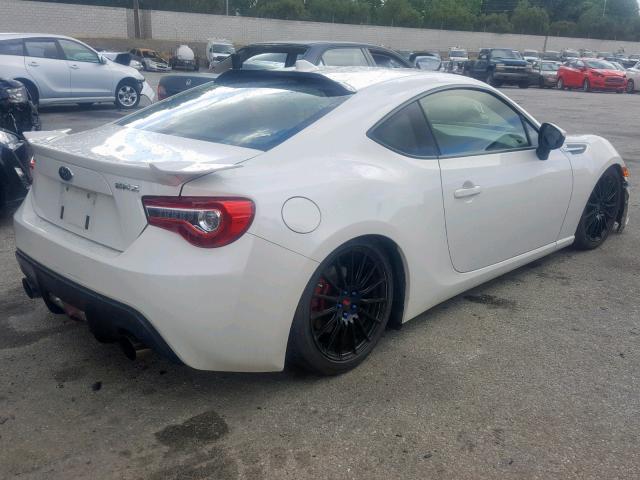 JF1ZCAC12F9600537 - 2015 SUBARU BRZ 2.0 LI WHITE photo 4