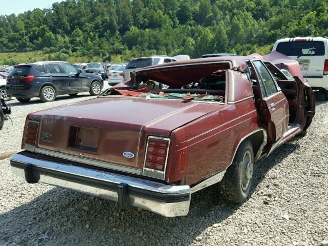 2FABP43FXGX199426 - 1986 FORD LTD CROWN RED photo 4